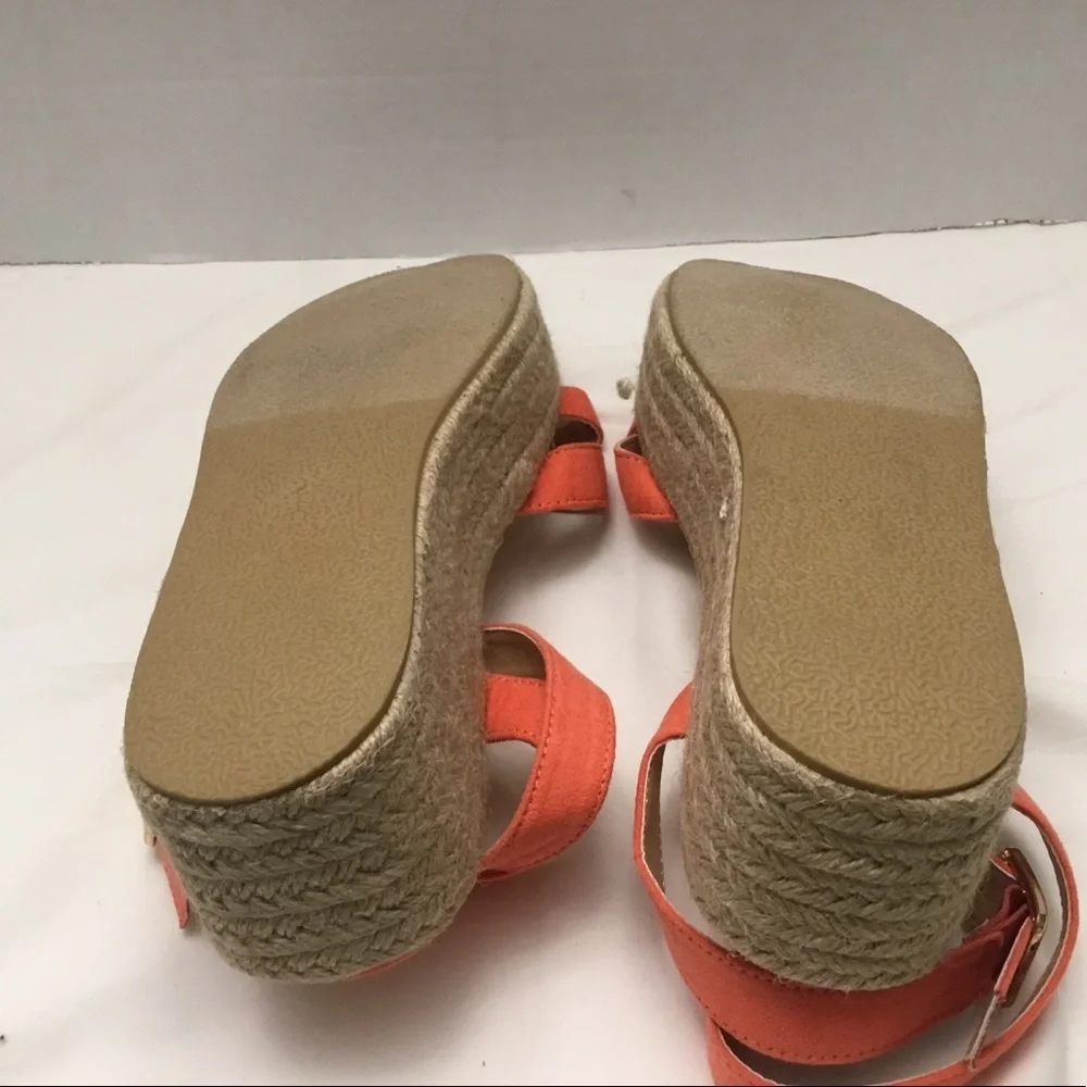 Lulu's strappy orange slippers